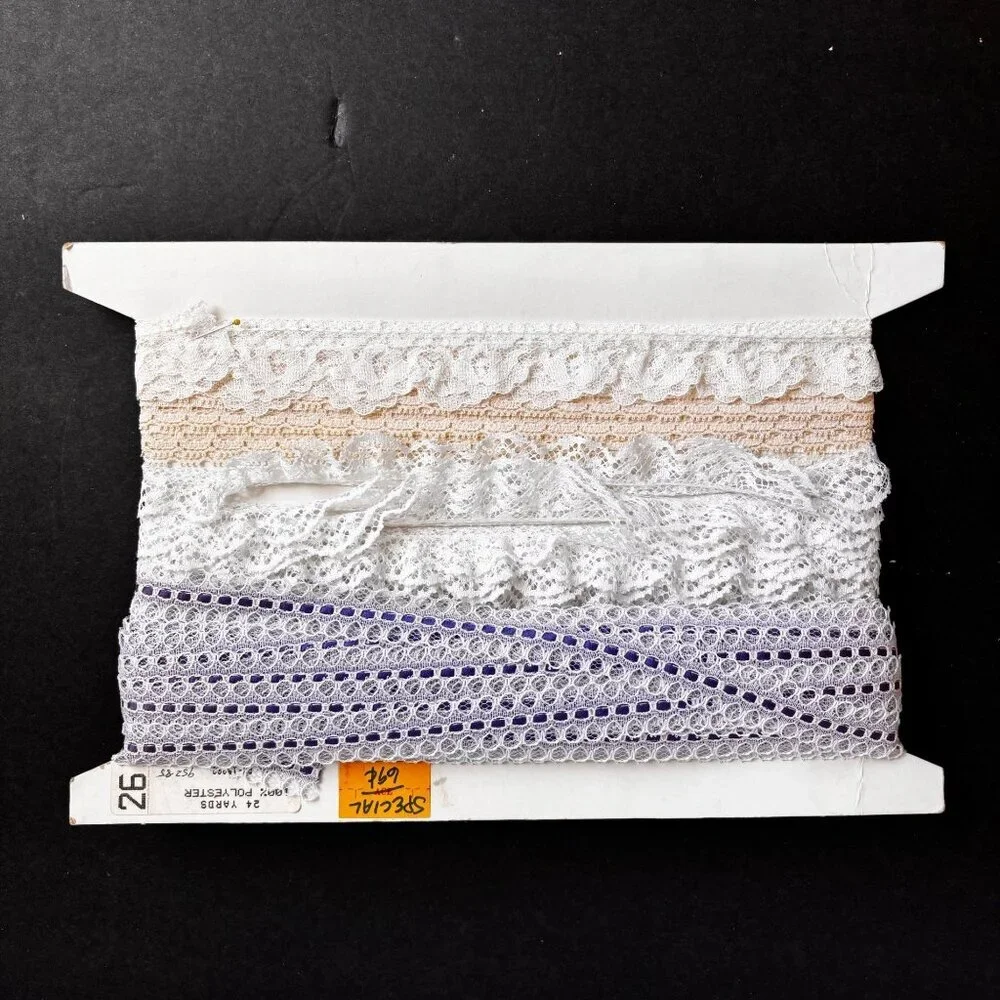 Vintage Lace‎ Lot of 4 Blue White